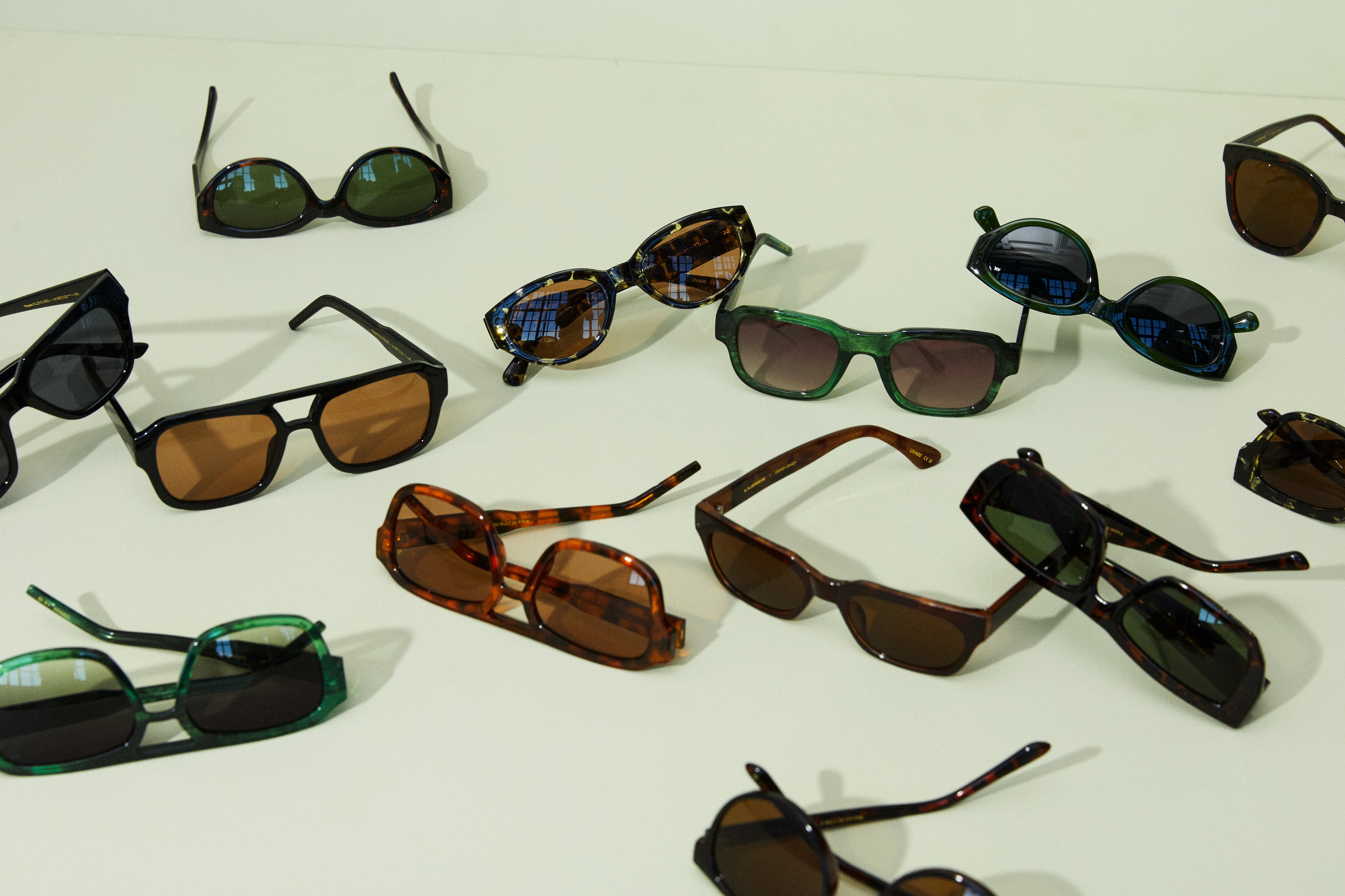 Halo solbrille - Green Marble Transparent